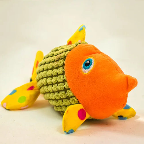 Plush Pet Fish Dog Toy - 21 x 2.5cm