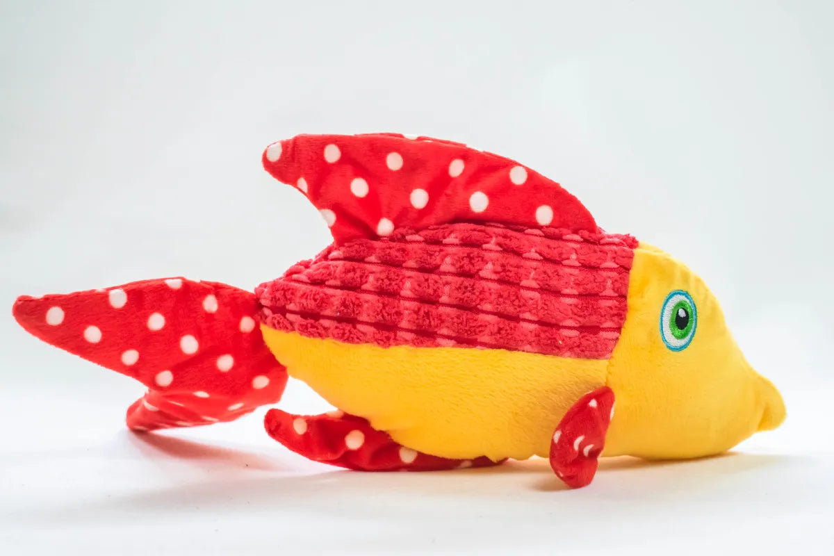 Plush Pet Fish Dog Toy - 21 x 2.5cm