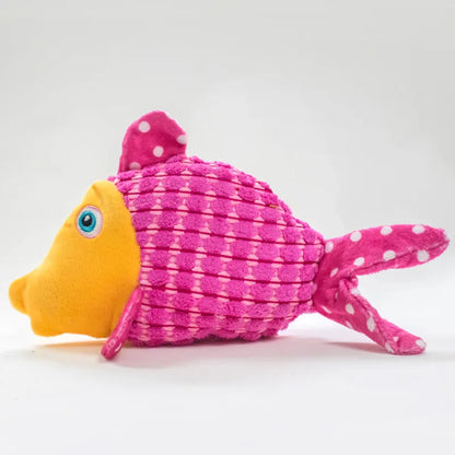 Plush Pet Fish Dog Toy - 21 x 2.5cm