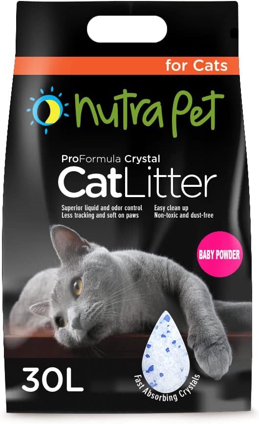 NutraPet Cat Litter Silica Gel 30L Baby Powder Scent