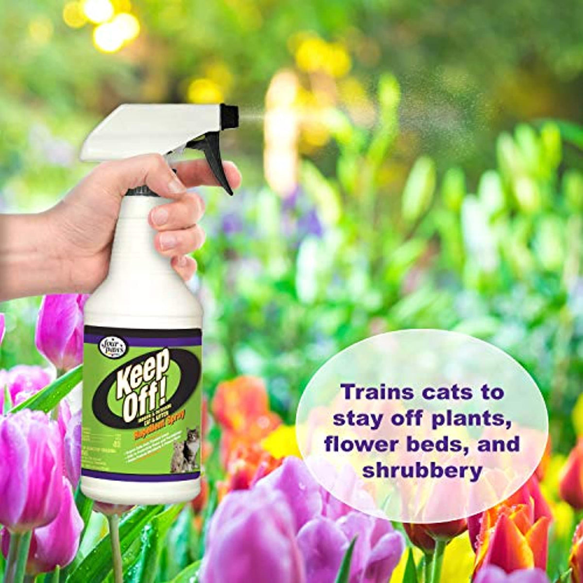 Four Paws Keep Off! I/O Dog and Cat Repellent, 16 oz. Pump