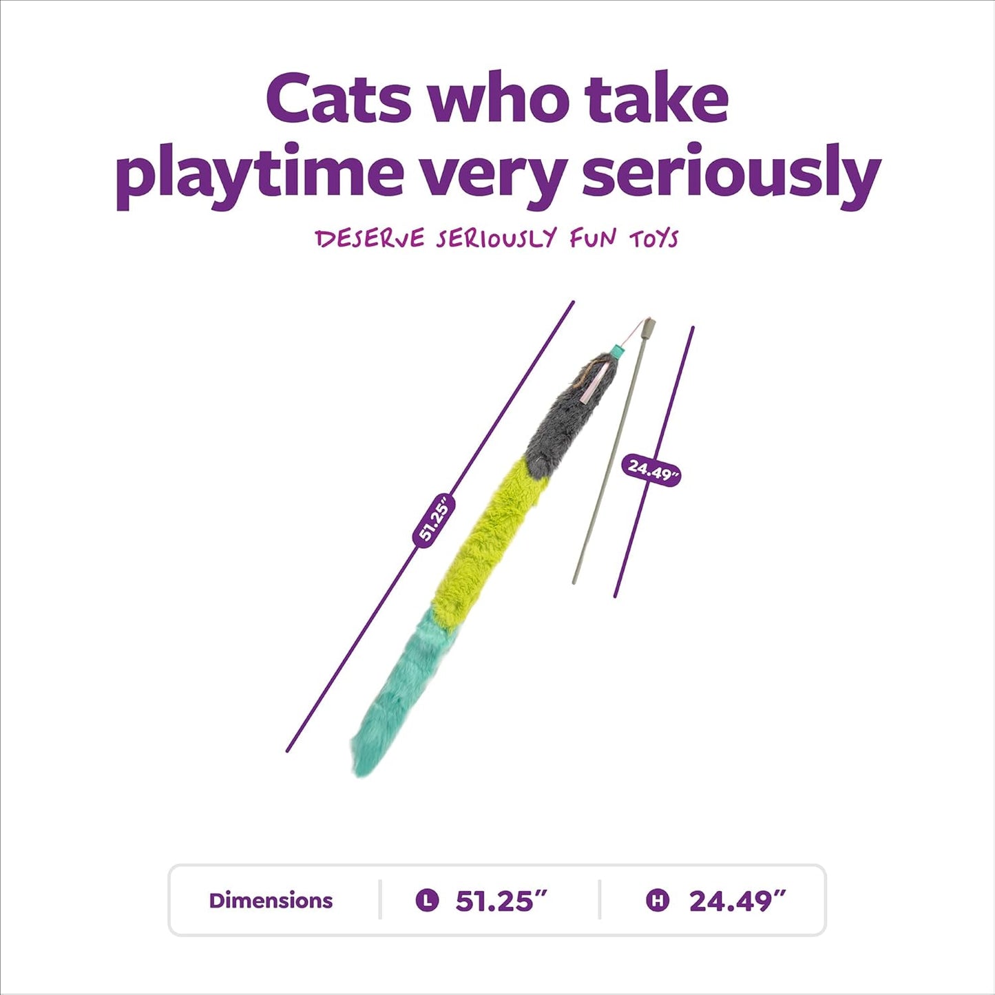 SmartyKat Crazy Catch Crinkle and Catnip Wand Cat Toy
