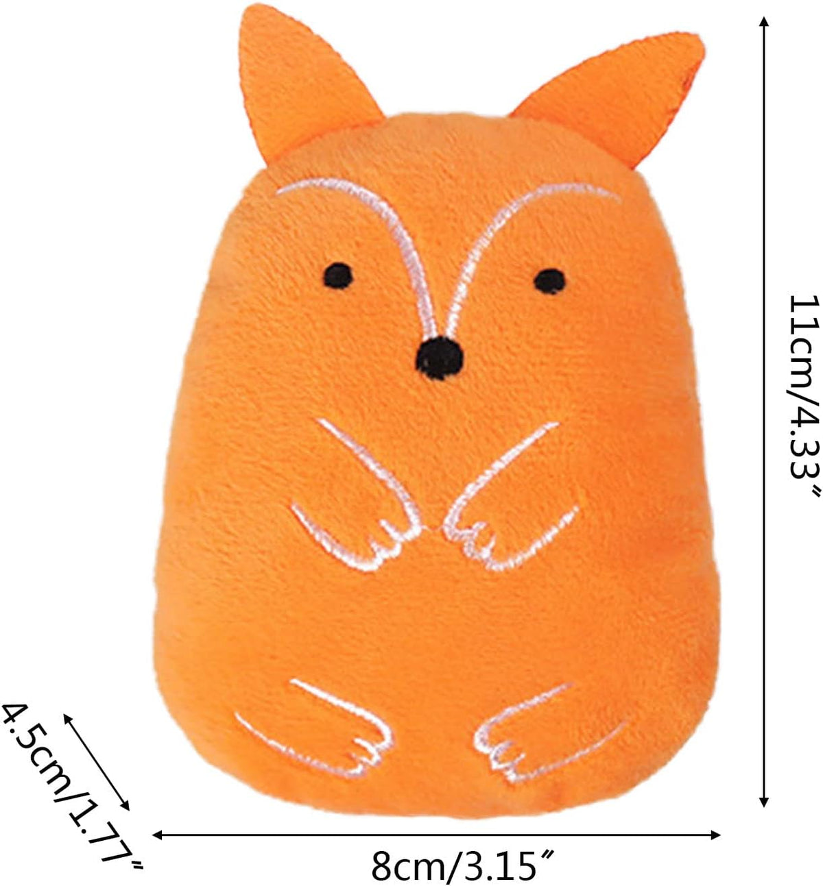 Wild Catz Rabbitz Plush Cat Toy with Multicolours - 11 x 8 x 4.5cm