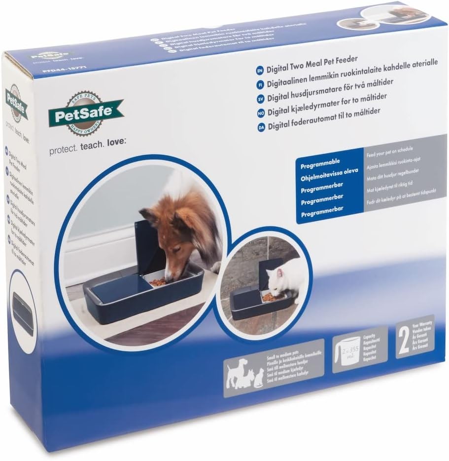 PetSafe Digital 2-Meal Automatic Pet Feeder – Digital Timer Feeder for Cats & Dogs UAE