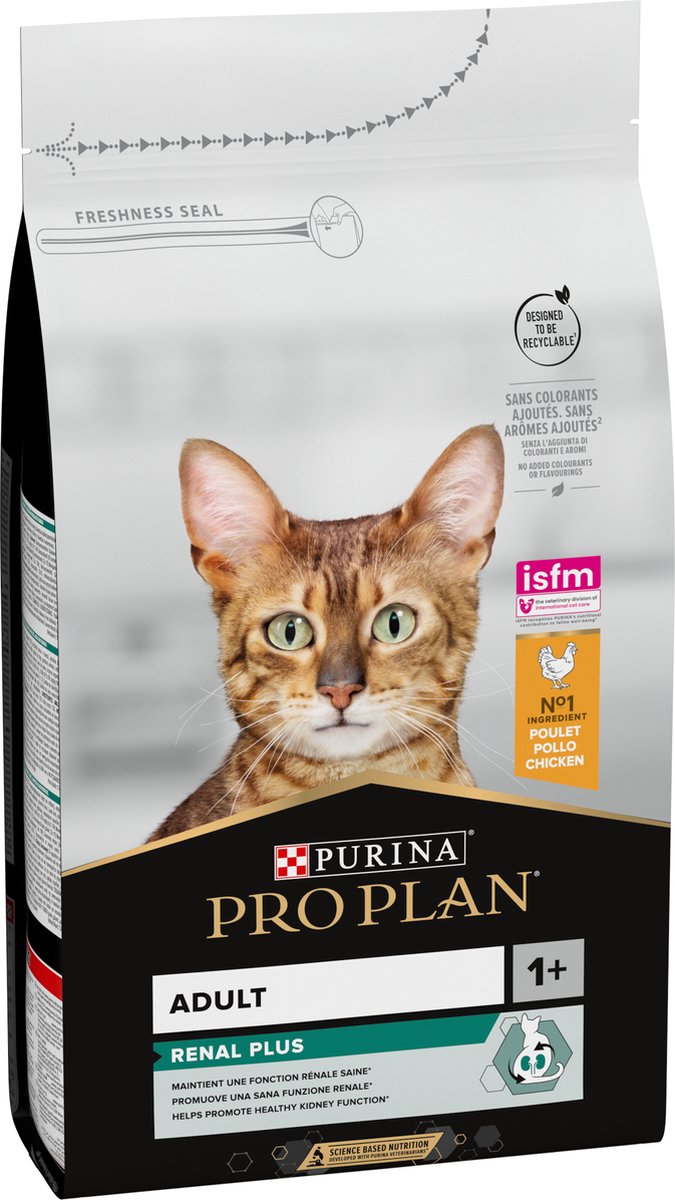 Pro Plan Adult Renal Plus Everyday Dry Cat Food with Chicken, 1.5 kg