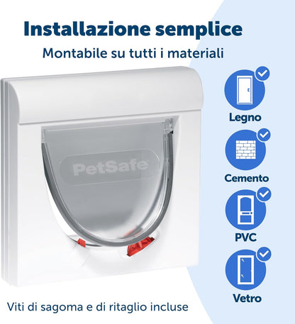 PetSafe Magnetic 4-Way Locking Classic Cat Flap – Magnet-Activated Cat Door UAE