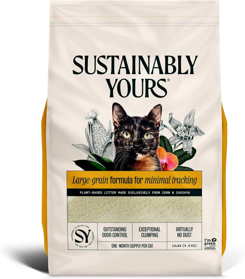 Sustainably Yours Natural Cat Litter Large Grains - 13lb/6 Kgs