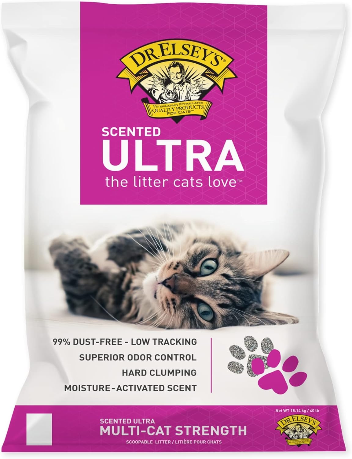 Dr Elseys Precious Cat Ultra Hard Clumping Scented 99% Dust Free 18kg-CAT LITTER