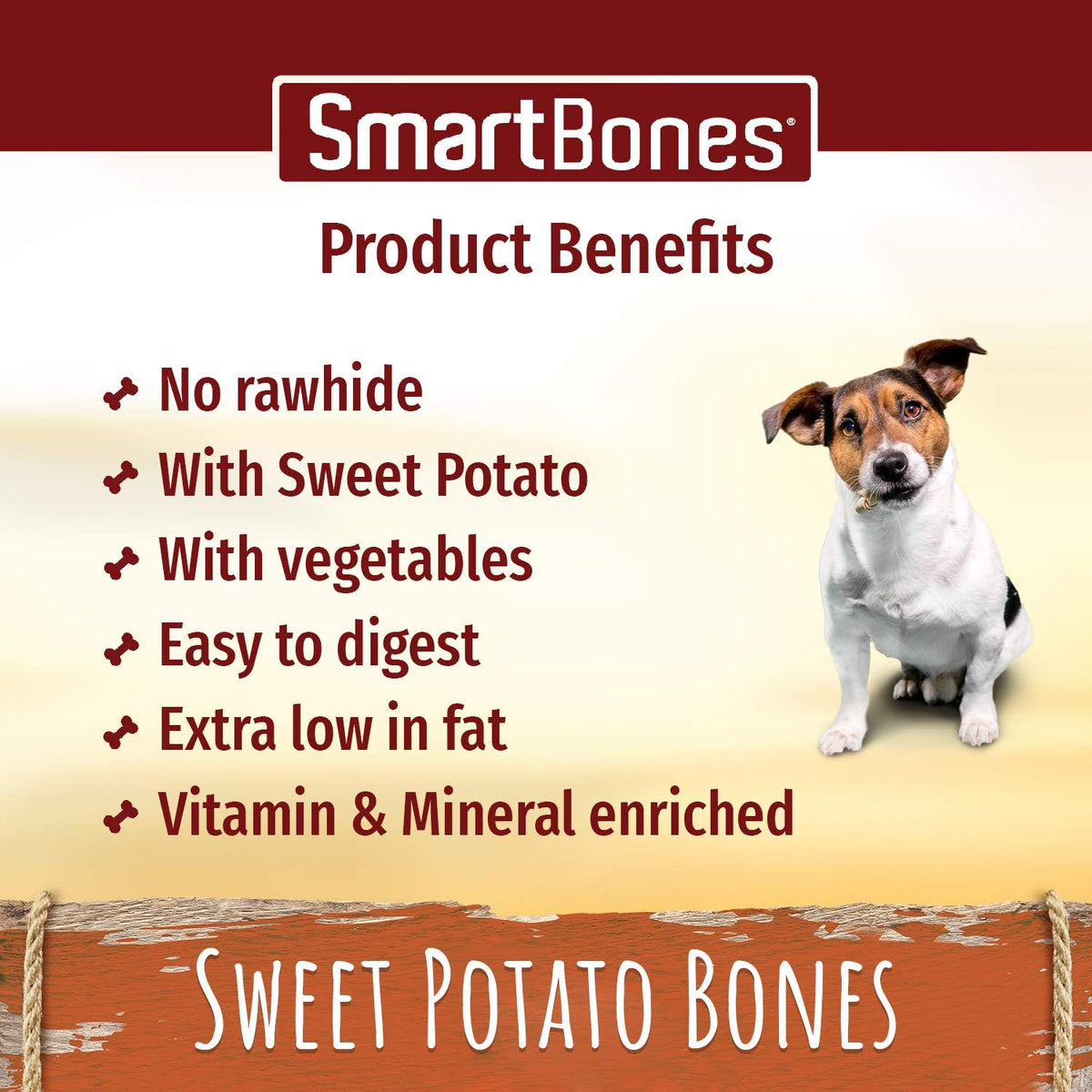 Smartbones Sweet Potato Medium 2Ct