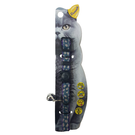 Swooosh The Polka nylon safe collar C-10mm 18/28cm purple