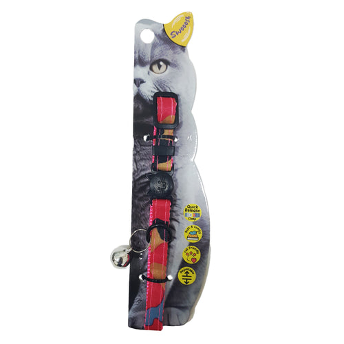 Swooosh Cat in Uniform nylon safe collar C-10mm 18/28cm pink