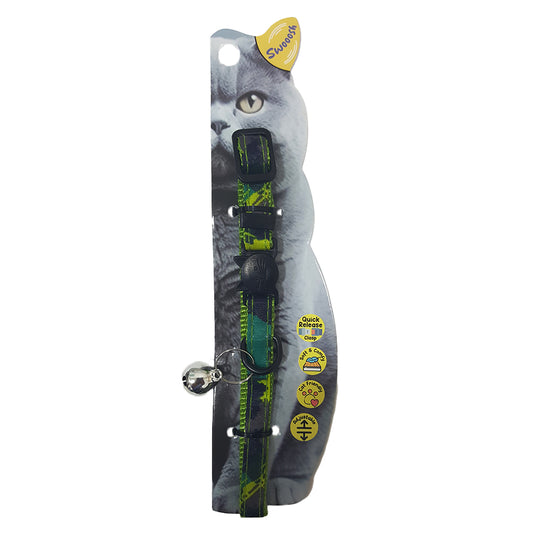 Swooosh Raining Colors nylon safe collar C-10mm 18/28cm green