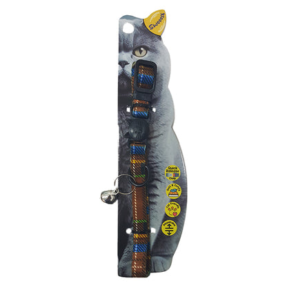 Swooosh Cat in Britain nylon safe collar C-10mm 18/28cm brown
