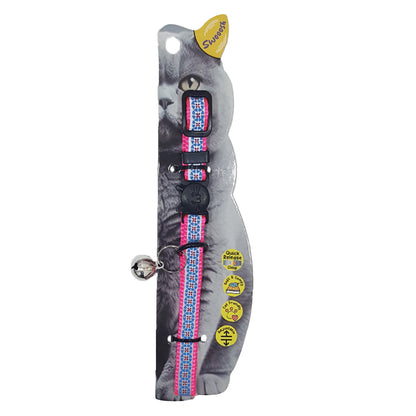 Swooosh The Glow Park nylon reflective safe collar C-10mm 18/28cm pink