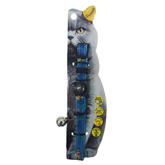 Swooosh Magpie safe collar C-10mm 18/28cm blue