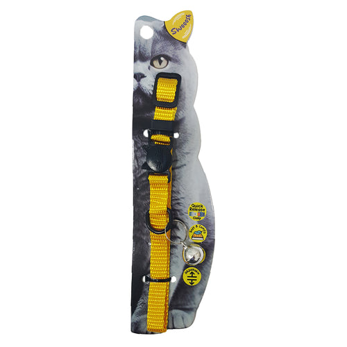 Swooosh Simple & Calm nylon pure safe collar C-10mm 18/28cm yellow