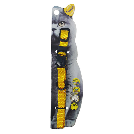 Swooosh Simple & Calm nylon pure safe collar C-10mm 18/28cm yellow