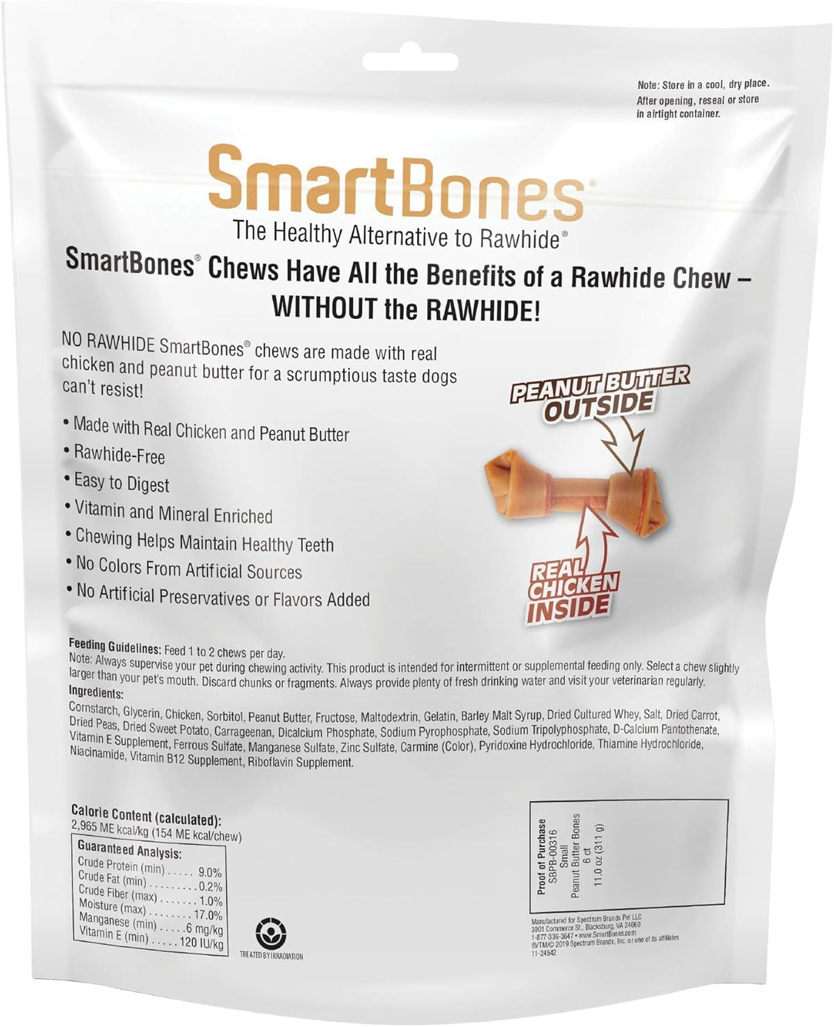 Smartbones Peanut Butter Medium 2Ct