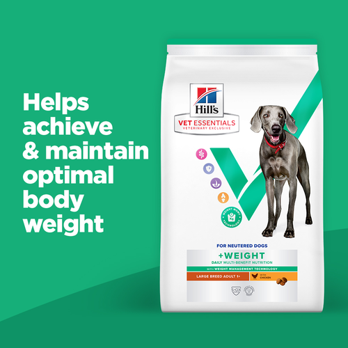 Hill's Vet Essentials Multi-Benefit + Weight Adult Large Dry Dog Food With Chicken 14kg