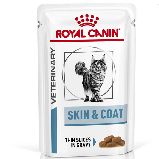 Royal Canin Vet Health Nutrition Feline Skin & Coat (Wet Food - Pouches) 12 x 85g