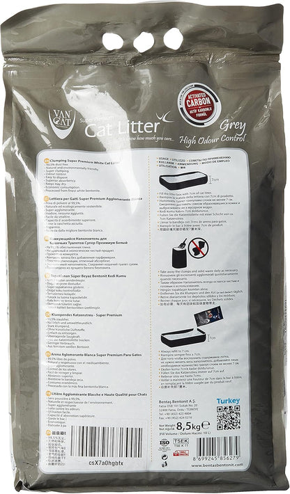 Van Cat White Clumping Bentonite Cat Litter Grey 10Kg