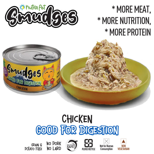 Smudges Adult Cat Chicken Flakes in Gravy 80g
