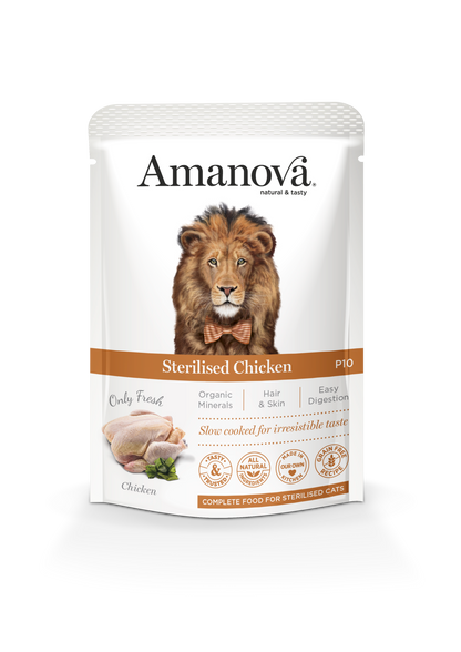 Amanova Pouch Cat Sterilised Chicken Wet Food 85g