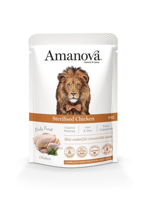 Amanova Pouch Cat Sterilised Chicken Wet Food 85g