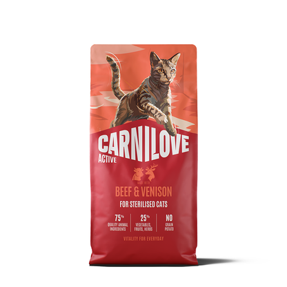 Carnilove Active Beef & Venison for Sterilised Adult All Breeds Dry Cat Food 6kg