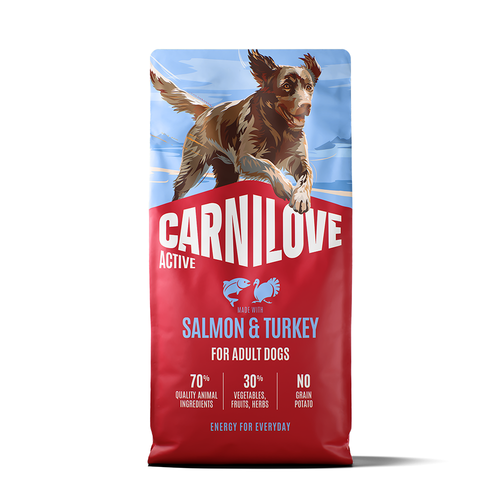 Carnilove Active Salmon & Turkey for Adult All Breeds Dry Dog Food 12kg