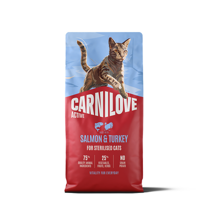 Carnilove Active Salmon & Turkey for Sterilised Adult All Breeds Dry Cat Food 6kg