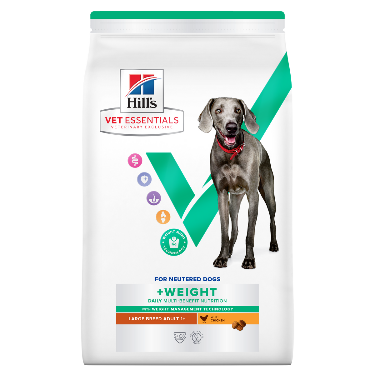 Hill's Vet Essentials Multi-Benefit + Weight Adult Large Dry Dog Food With Chicken 14kg