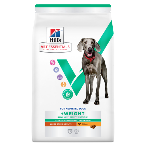 Hill's Vet Essentials Multi-Benefit + Weight Adult Large Dry Dog Food With Chicken 14kg