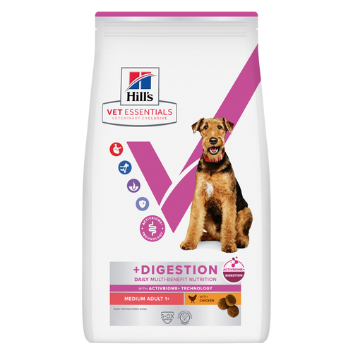 Hill's Vet Essentials Multi-Benefit + Digestion Adult Medium Dry Dog Food With Chicken 10Kg