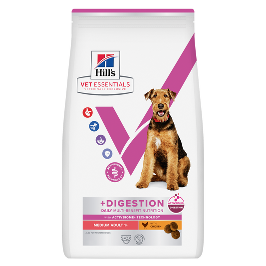 Hill's Vet Essentials Multi-Benefit + Digestion Adult Medium Dry Dog Food With Chicken 10Kg