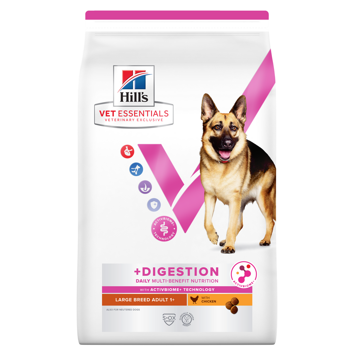 Hill's Vet Essentials Multi-Benefit + Digestion Adult Large Dry Dog Food With Chicken 14kg