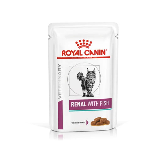 Royal Canin Prescription Diets Vet Health Nutrition Feline Renal with fish (Wet Food - Pouches) 12 x 85g