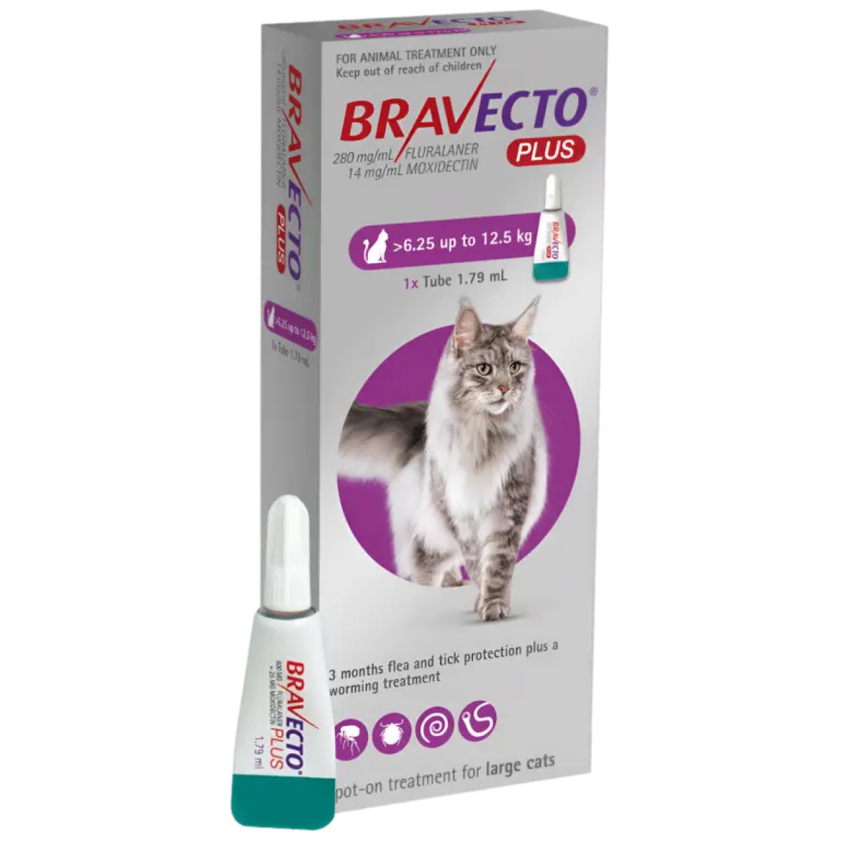 Bravecto Plus 500 mg / 25 mg for Large Cats