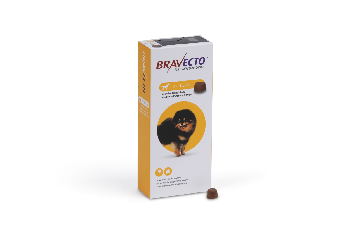 Bravecto 112.5 mg Chewable Tablets for Very Small Dogs