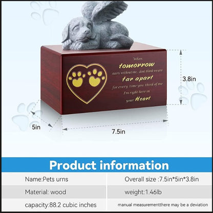 Cremation Dog 5-10 Kg with Ashes Back