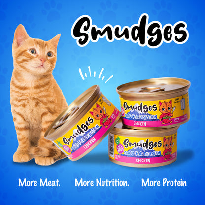Smudges Adult Cat Chicken Flakes Tuna In Soft Jelly 80g