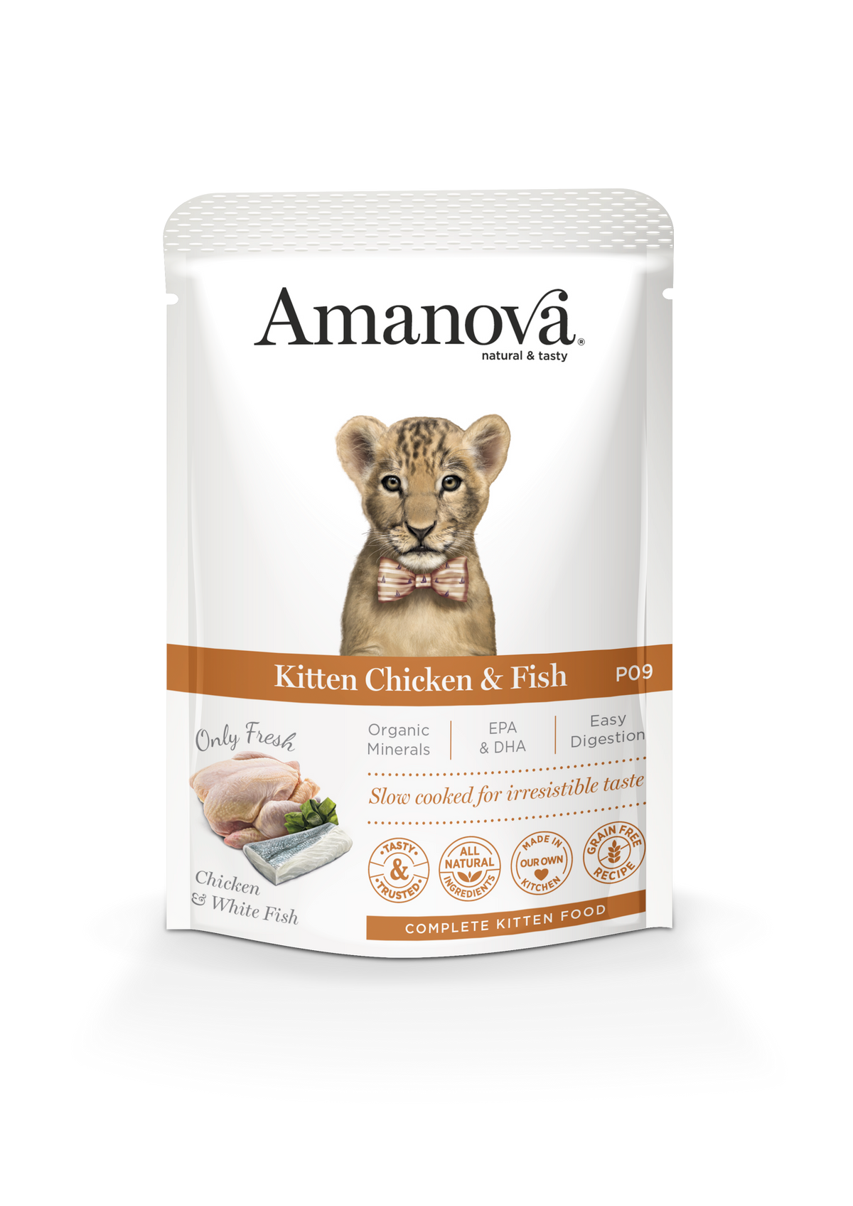 Amanova Pouch Cat Kitten Chicken & Fish 85g