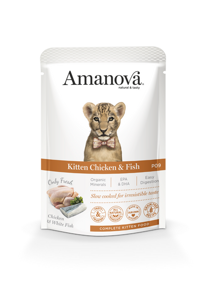 Amanova Pouch Cat Kitten Chicken & Fish 85g