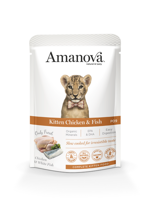 Amanova Pouch Cat Kitten Chicken & Fish 85g