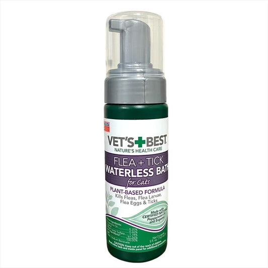 Vet’s Best Flea and Tick Waterless Bath Foam for Cats 5oz