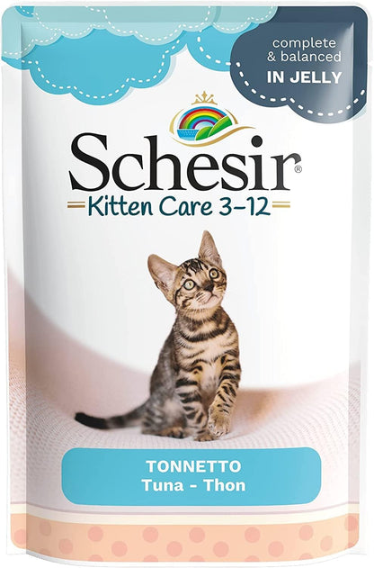 Schesir Kitten Care- Pouch In Jelly 3-12 Tuna Wet Food 85g