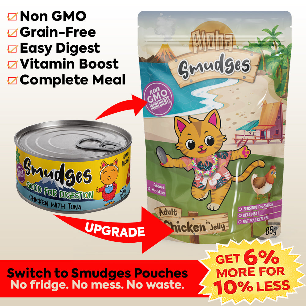 Aloha Smudges Chicken Adult Cat wet food in Jelly 85g Pouch