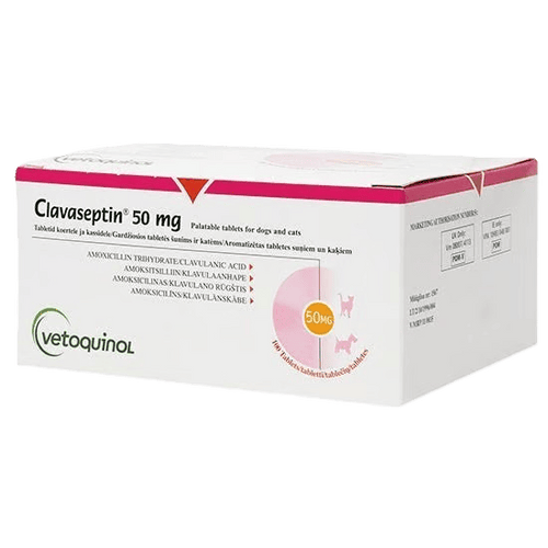 CLAVASEPTIN 50MG 100 TABS GB((AMOXYCILLIN 50MG/CLAVULANI