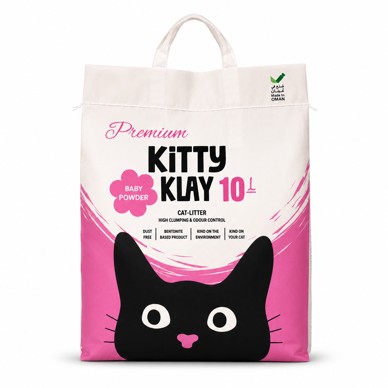 Kitty Klay Bentonite Clumping Cat Litter - Baby Powder 10L