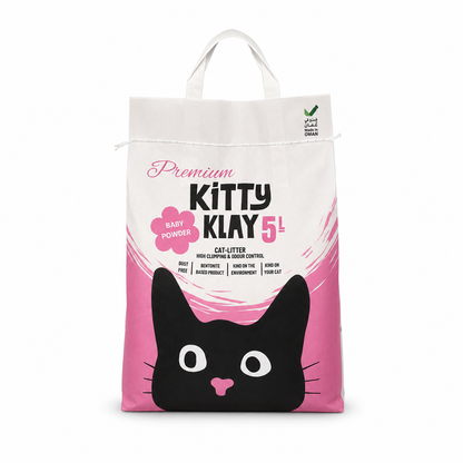 Kitty Klay Bentonite Clumping Cat Litter - Baby Powder 5L